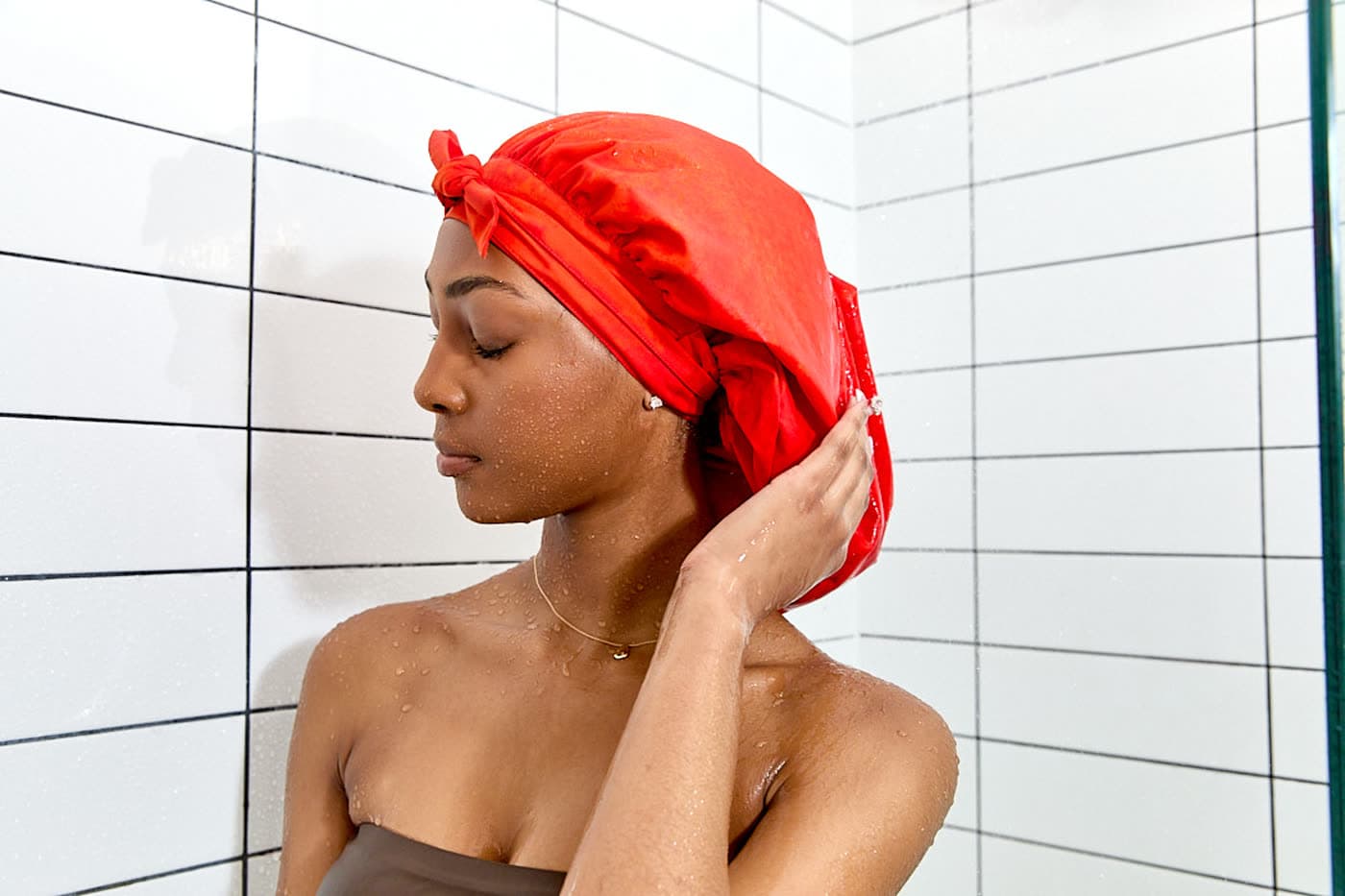 The Shower Bonnet Original worn in the shower